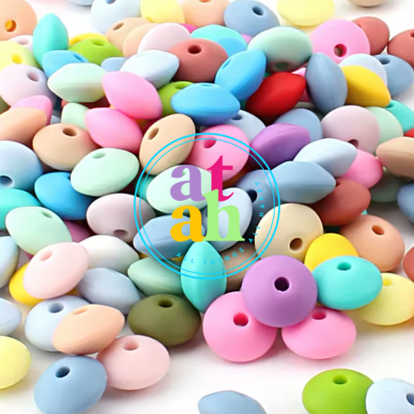 Lentil Silicone Beads