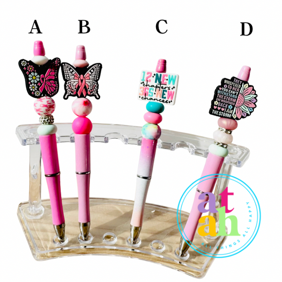 Beaded Pens~ Breast Cancer & Inspiration