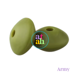 Lentil Silicone Beads