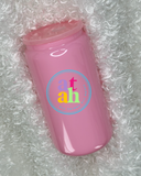 Colored Sublimation Glass Can with Color Lid & Straw