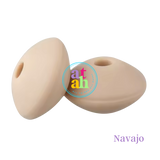 Lentil Silicone Beads