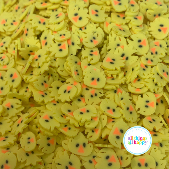 Yellow Chicks Polymer Clay Slices