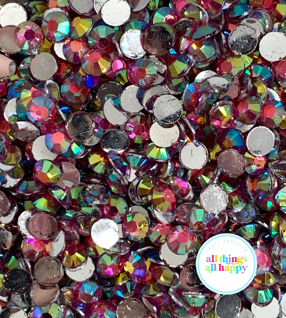 Silver Bottom AB  Resin Rhinestones 1000pcs