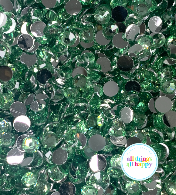 2mm Silver Bottom Resin Rhinestones BULK