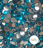 Silver Bottom AB  Resin Rhinestones BULK