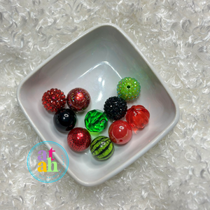 Red Watermelon Bubblegum Beads