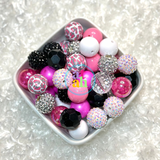 Pink Cheetah Bubblegum Beads