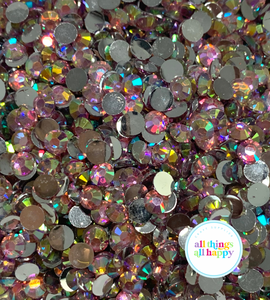 Silver Bottom AB  Resin Rhinestones 1000pcs