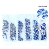 Glass Flatback Rhinestones Multi Size Pack