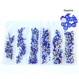 Glass Flatback Rhinestones Multi Size Pack