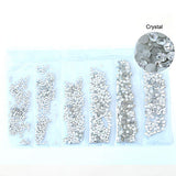 Glass Flatback Rhinestones Multi Size Pack