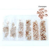 Glass Flatback Rhinestones Multi Size Pack